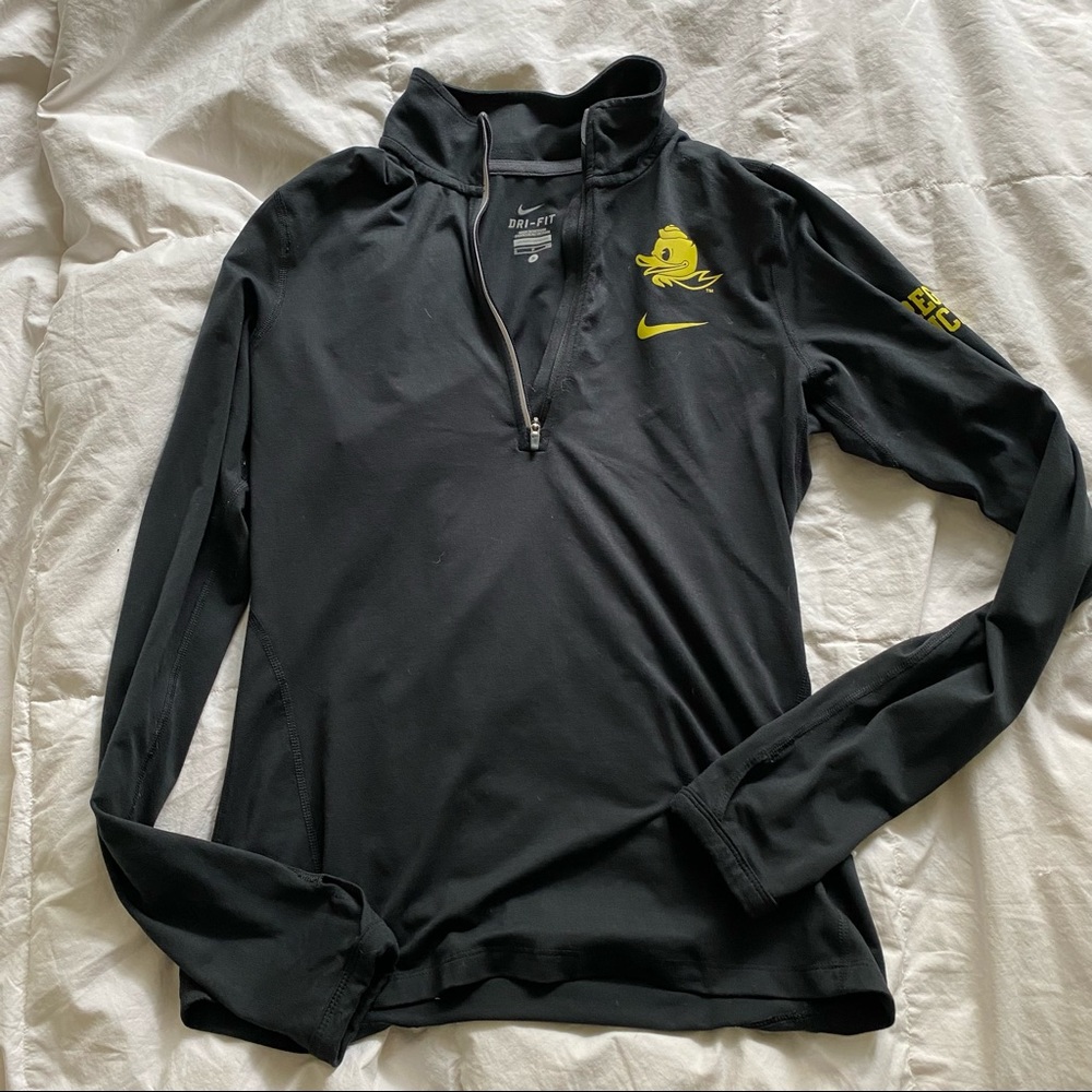 UOFO Oregon Ducks Nike half zip dri fit sz small